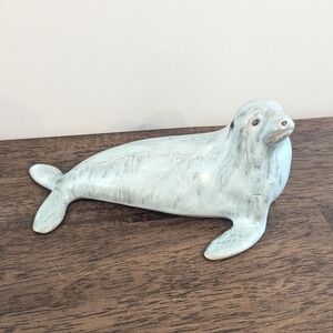 POD Signed Vintage Seal Scultpure By Edgecomb Maine Pottery